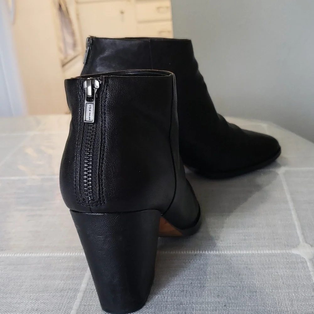 COLE Haan Ankle Booties, Color Black, Size 9